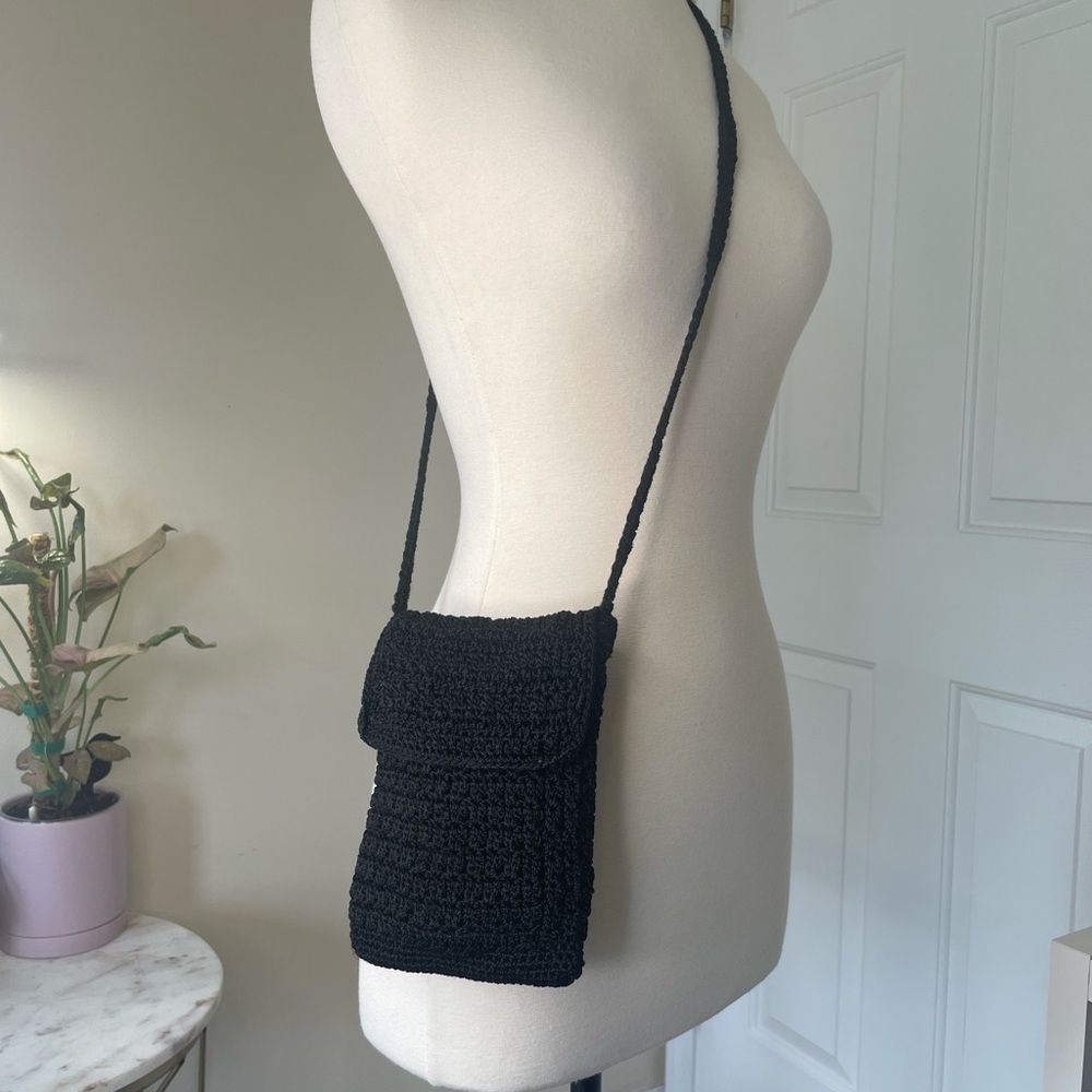 The Sak Black Crochet Crossbody Bag